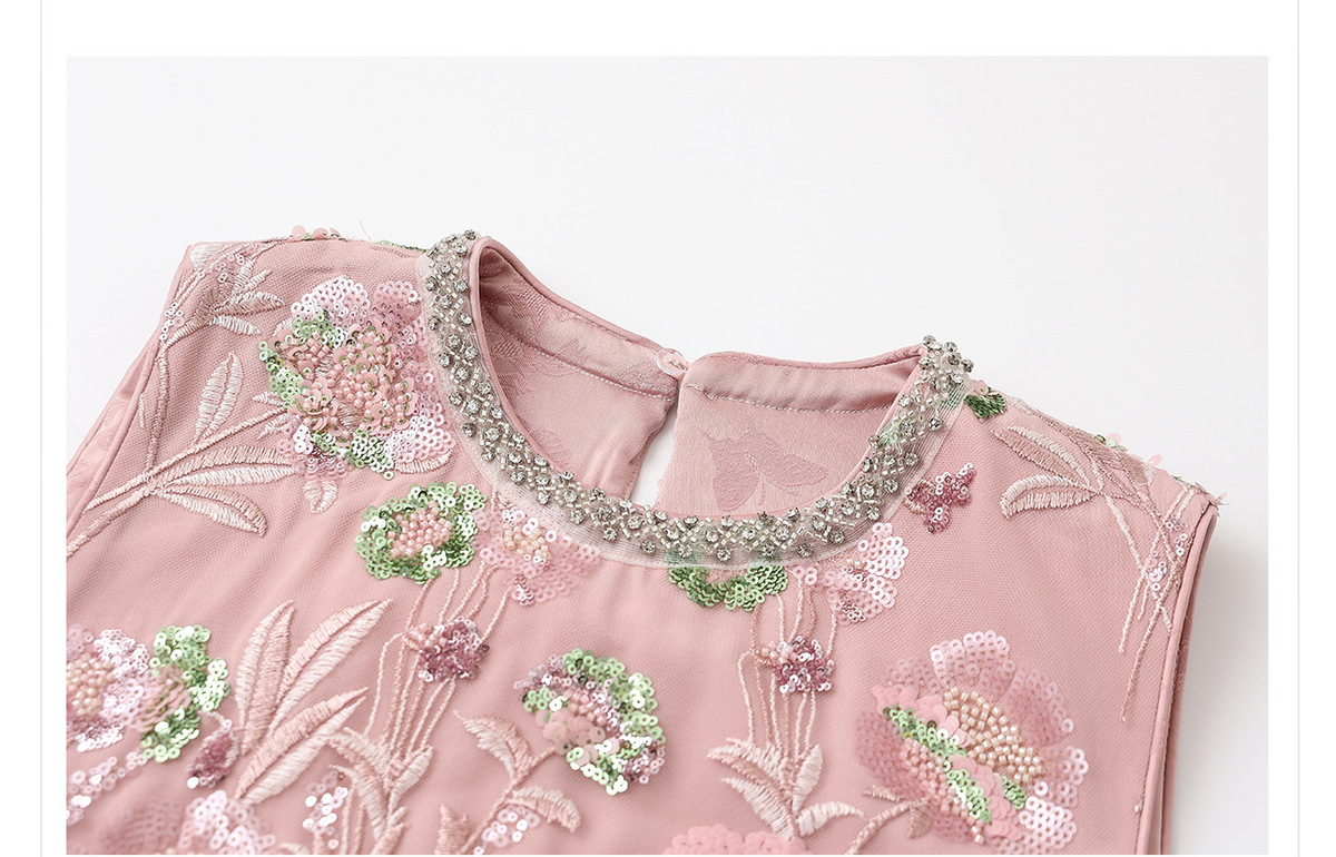 Áo vest nữ không tay thêu nổi bật cổ tròn đính đá phối khóa kéo — Phấn phủ Peach Mist (giao hàng trong 7 ngày), Phấn phủ Peach Mist (giao ngay trong ngày)