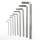 Ball head wrench tool hexagon ball wrench lengthened nickel-plated manual small wrench M2/M3/M4/M5/M6