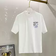 High-Quality European Style Short-Sleeve Crew Neck T-Shirt with Letter Print - New Trendy Summer Design, Premium Combed Cotton, Slim Fit for Couples