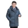 Middle-aged and elderly down jacket men's mid-length thick 2024 winter clothing for middle-aged and elderly fathers duck down warm jacket