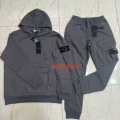 Hooded set - dark grey terry