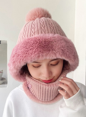 东北哈尔滨雪乡防寒帽子女