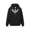 B082·white feather necklace print·hooded