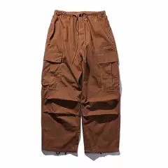 Cross-Border American-Style Cool Retro Multi-Pocket Vibe Dark Drawstring Elastic Waist Cargo Floor-Length Pants Loose Trendy Brand Straight Pants