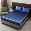 Simulated Silk Satin Bed Bed Sheets + Bed Sheets + Pillowcase Set, Four-Piece Set, American and European Cross-Border Export Hot Style