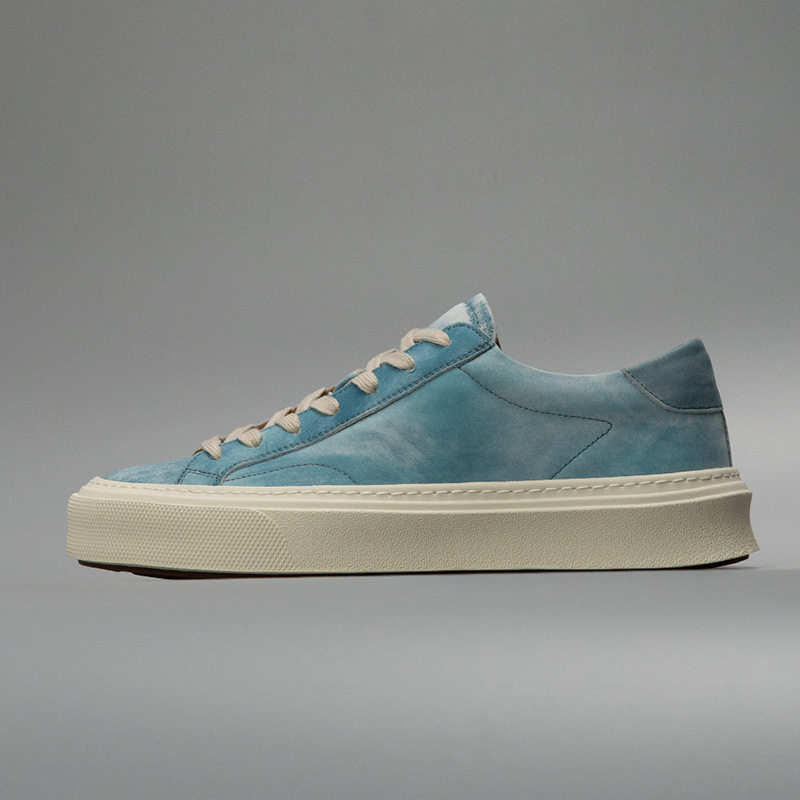 Giày sneaker nam da lộn phong cách thể thao — Xanh lam