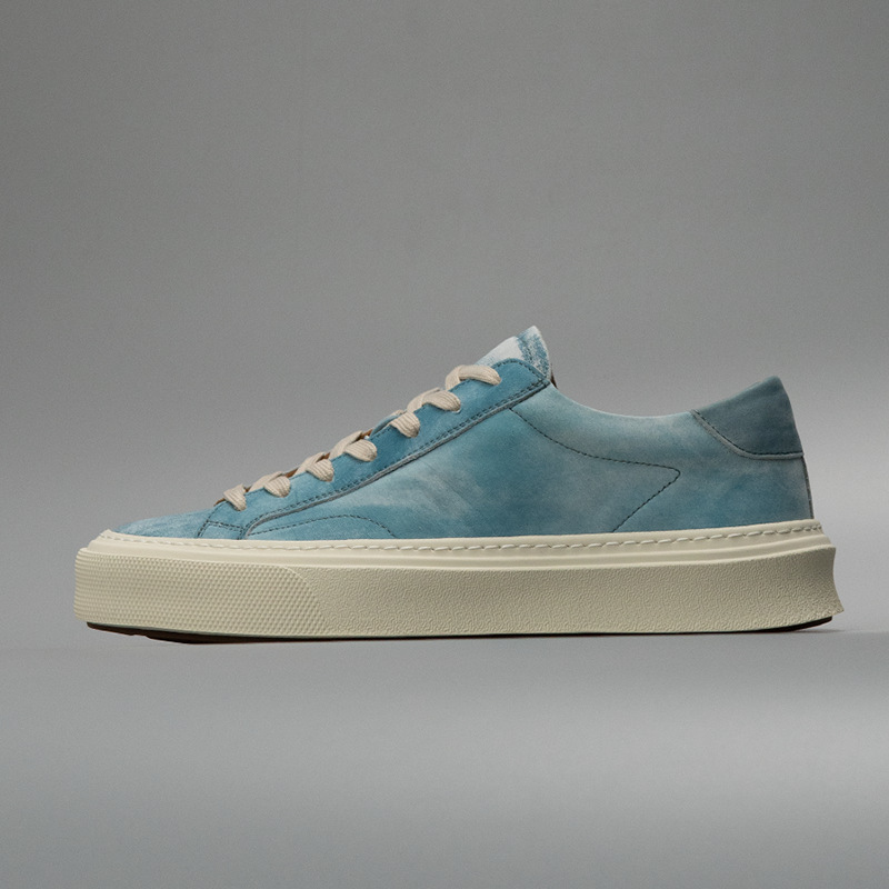 Giày sneaker nam da lộn phong cách thể thao — Xanh lam