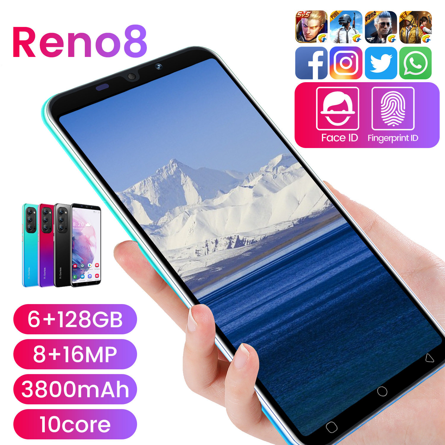 俄罗斯OZON新款跨境手机 Reno 8 1GB +8GB带GPS 5.0寸安卓速卖通