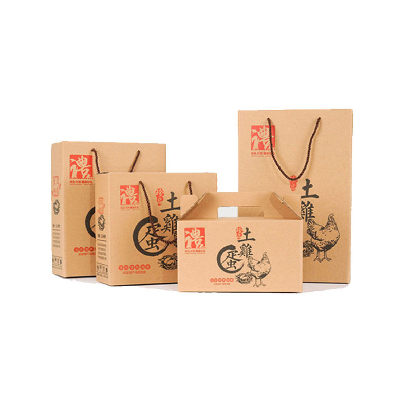 Egg packing box 20/30/60 egg gift box empty portable gift box kraft carton in stock wholesale