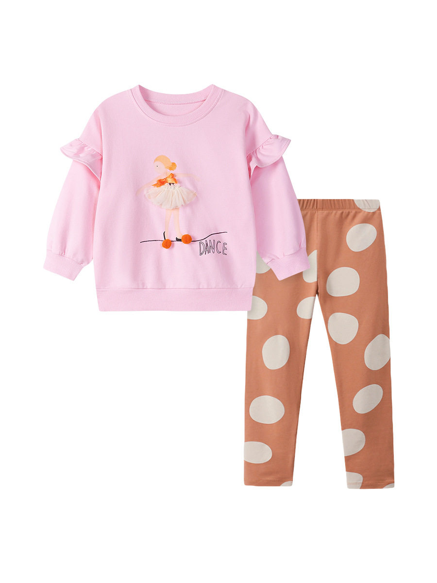 Factory Children's Clothing Wholesale, Autumn Girls' Set, [Style] Kids' Outfit, Cute Cartoon Children's Clothing