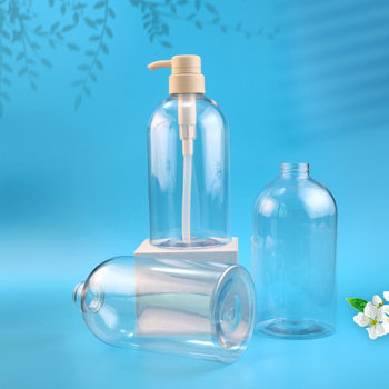 Customized Wholesale Pet Plastic Bottles 800ml Transparent Shampoo and Shower Gel Bottles Conditioner Body Lotion Bottles Hand Sanitizer