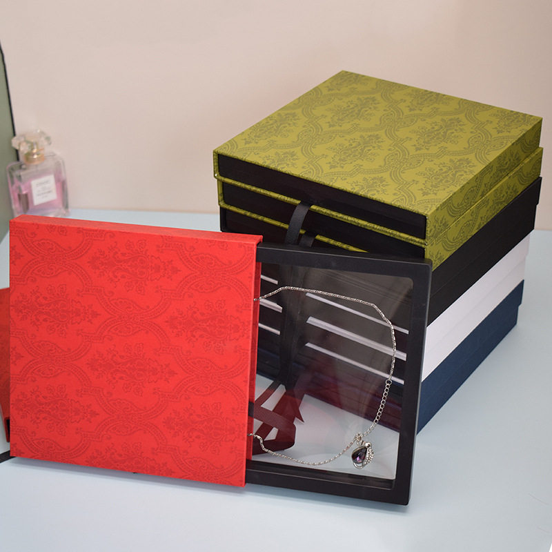 18*18 Floating Box Large Transparent Film Box 18 Seed Jewelry Box Bracelet Necklace Pe Display Packaging Box