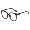 Fashionable Black-Framed Glasses for Women Can Be Equipped with Prescription Myopia Lenses Without Makeup, Anti-Blue Light Eye-Frame Frames for Big Faces