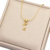 Titanium Steel K-Style English Letters Y Jiaxiangjia Pendant Necklace Accessible Luxury Simple Fashion Clavicle Chain Non-Fading Gold Beans