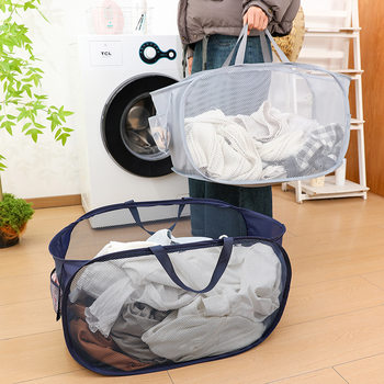 Cross-border Hot Sale Folding Dirty Clothes Basket Bathroom Storage Basket Dirty Clothes Storage Basket Household Laundry Basket Dirty Clothes Basket