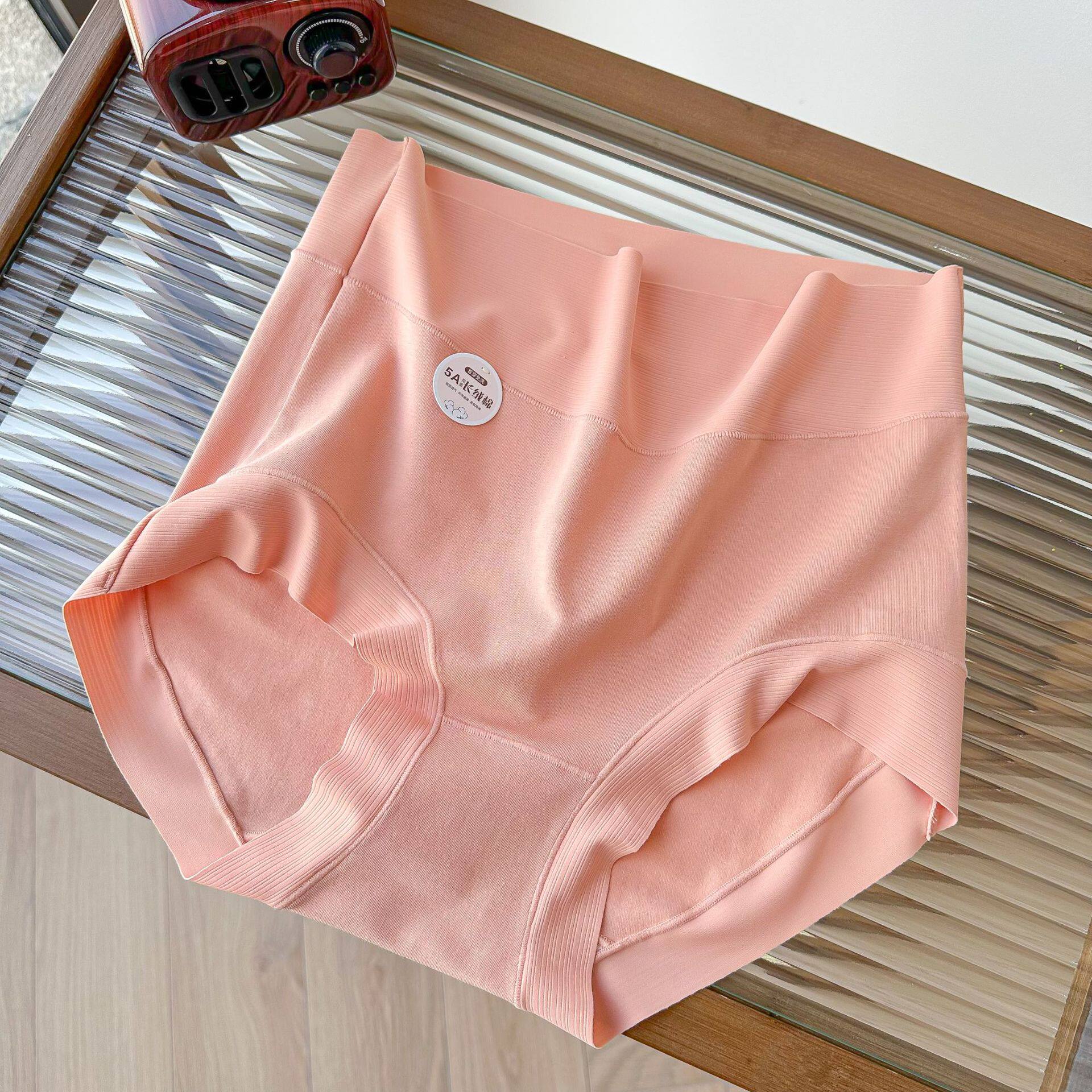 8285 大码200斤可穿5A抗菌简约高腰长绒棉女士内裤收腹舒适吸湿透