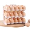 Foldable Egg Carton Refrigerator Side Door Storage Rack Kitchen-Specific Egg Tray Trendy Multi-Layer Egg Organizer