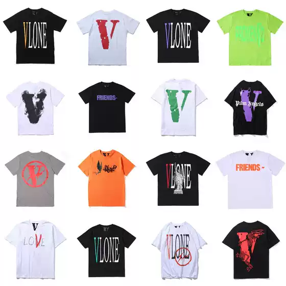 FRIES Chen guanxi same style Chinese dragon smoke LOVE lightning black Orange Big V short sleeve men's and women's T-shirt cross-border foreign trade