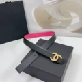 3.0cm wide beautiful red with black gold buckle