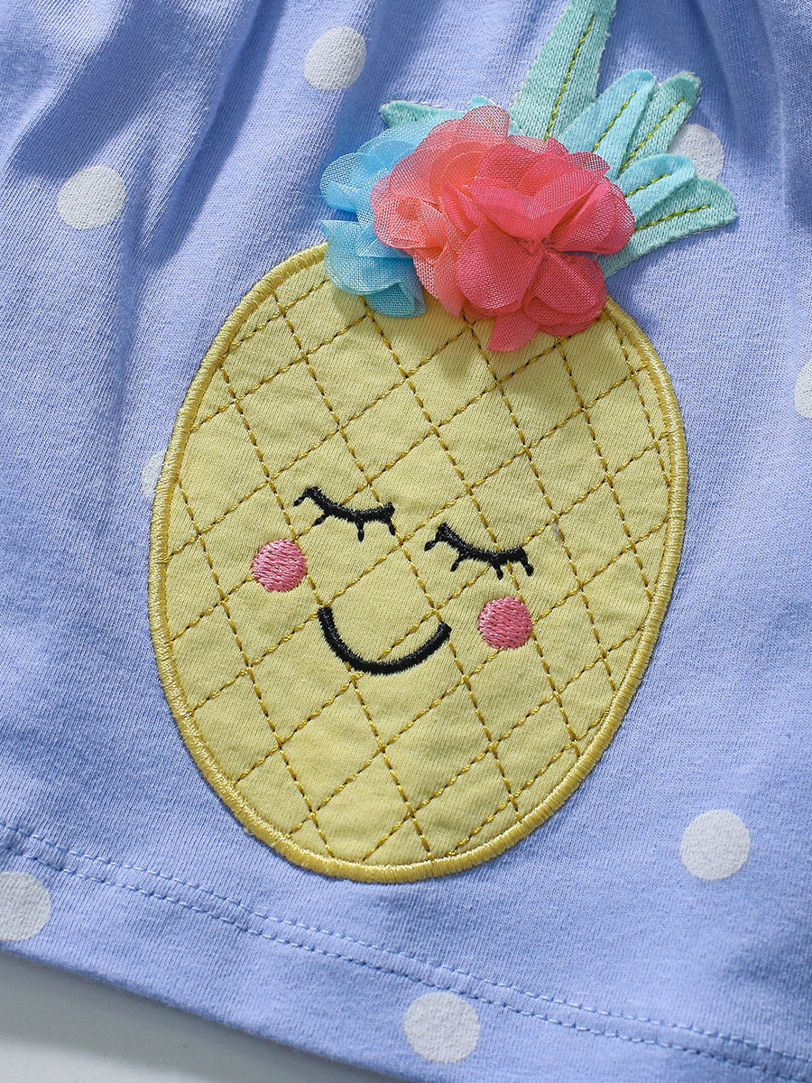 New Summer Girls' Set, [Style] Cartoon Top & Shorts, Kids' Pants Set