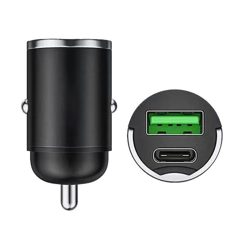 Explosive Metal Mini Invisible Car Charger Super Fast Charge Dual Port for Android Apple Car Charger Adapter