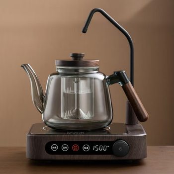 Electric Ceramic Stove with Water Supply on the Stove Element, Cut Out Desktop Multi-Functional 1500W High-Power Water Boiler, Smart Tea Stove