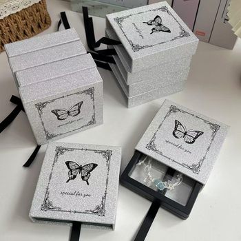 Spot Starry Sky Galaxy Pe Pull-Out Box Earrings Bracelet Jewelry Packaging Box Manicure Necklace Jewelry Storage Box Customization
