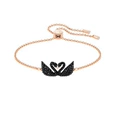 Double black swan bracelet