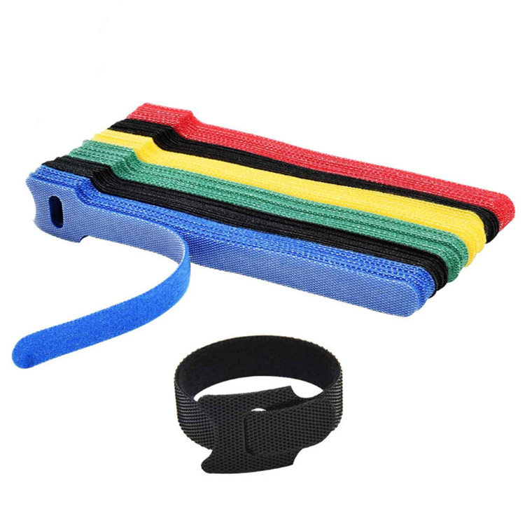 Back Velcro Storage Tie with Self-adhesive Hook and Loop Straps Charging Cable Nylon Cable Management with Data Cable