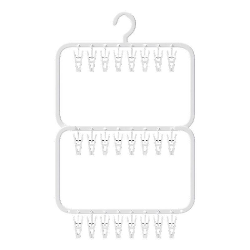 Multi-Clip Kidsren's Clothes Hanger, Home Wardrobe Storage Artifact, Baby Socks Drying Rack, Multi-Functional Baby Clothes Hanger