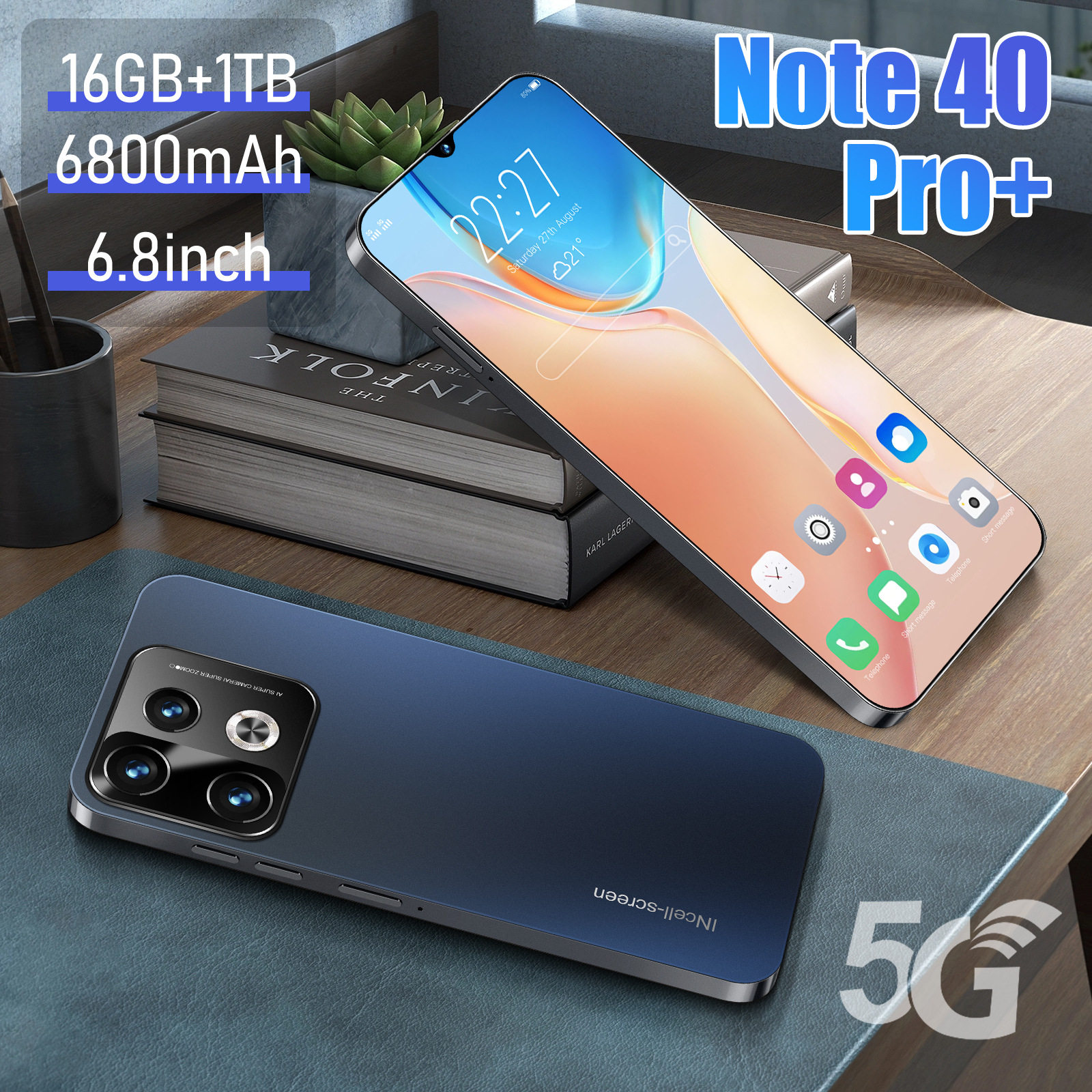 新款Note40Pro+跨境手机6.8incell屏2+16G真4G全球版智能外贸手机