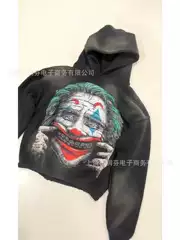 2026 New Cross-Border Foreign Trade 3D Digital Print Exaggerated Clown Ghost Face High Street Loose Fit Unisex