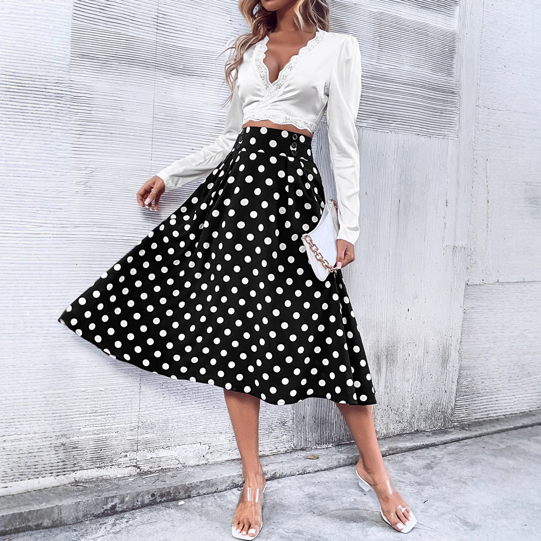 Elegant Long A Line Skirt for Women Ribbed Texture Slim Fit Sophisticated Style Perfect for Formal Occasions