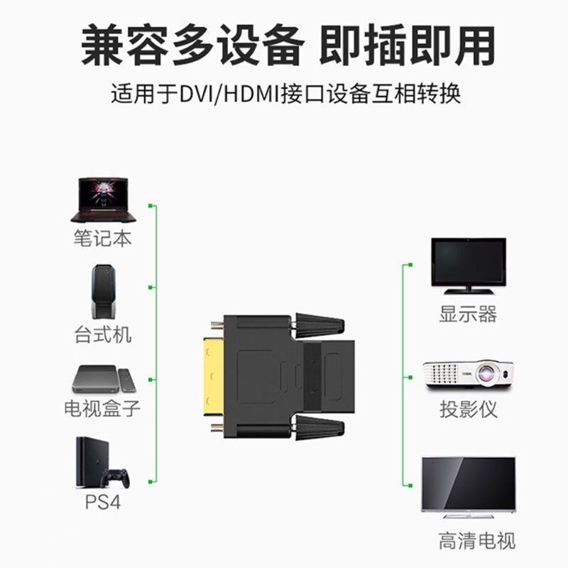 DVI24 +1 to HDMI adapter two-way mutual conversion TV computer connection monitor dvi to hdmi female conversion
