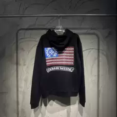 Correct Version of Ch Crowe's New Autumn and Winter Style Horseshoe Sanskrit Printed Zipper Hooded Sweatshirt for Couples