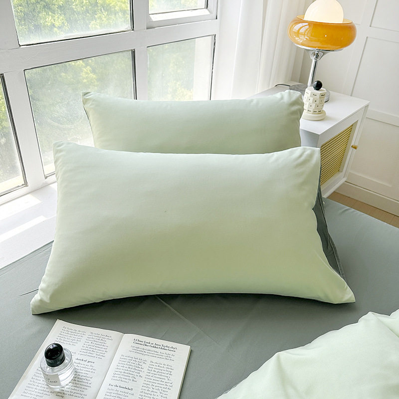 Four-Piece Bed Set Solid Color Four-Piece Set Simple Brushed Three-Piece Set Manufacturer Dropshipping Foreign Trade Bedding