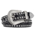 Black silver silver buckle