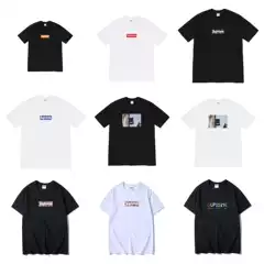 Cross-Border American Fashion Supreme Funny Box Classic Letter Print Loose Short-Sleeved Street American T-Shirt Half-Sleeved