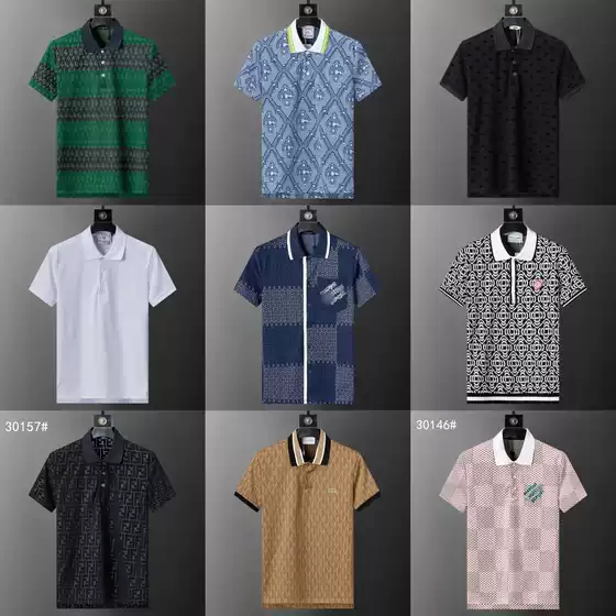 Cross-Border High-Quality 26 New Summer Men's Polo Shirts, Business Casual Slim-Fit Knitted Turn-Down Collar Short-Sleeve, Exclusively Available