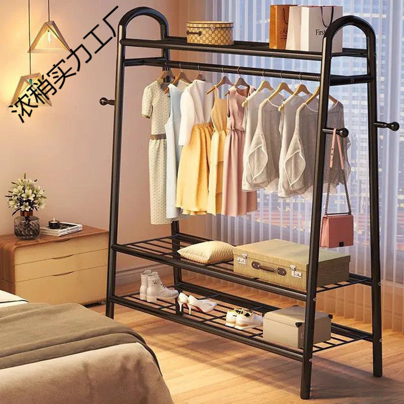 Clothes Rack Floor-Standing Vertical Clothes Rack Bedroom Home Coat Rack Wardrobe Dormitory Balcony Clothes Rack Rod Clothes