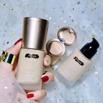 NOVO Skin-nourishing Foundation Liquid Concealer Durable No Makeup Lightweight Moisturizing Oil Control Waterproof Sweat Foundation Cream BB Cream