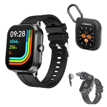 In-Ear Bluetooth Headphones Bt5.3 Flip-Top Square-Screen Tws Smart Watch Two-In-One D8Pro Sports