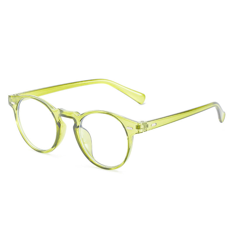 2022 new round frame beige nail color anti-blue light glasses cross-border Amazon men and women fashion glasses frame