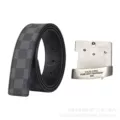 Black grid + silver buckle