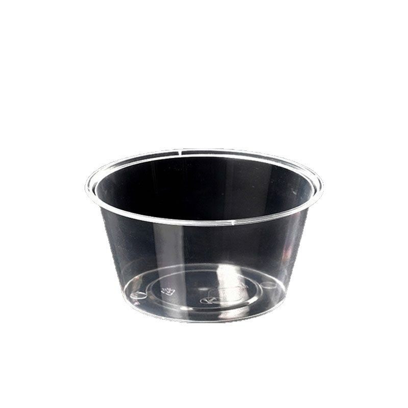 Coverless Round Box Disposable Lunch Box Picnic Fruit Ice Powder Packaging Transparent Round Bowl Food Grade Thickeneded Without Lid