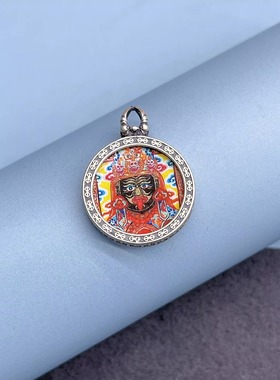 唐卡s925纯银盒吊坠可装物品手绘法眼扎基拉姆师佛挂件女西藏