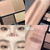 FAICCIA Four-color Eyeshadow Plate Ins Style Matte Pearlescent Sequins Smoky Makeup Grey-brown Commuter Eyeshadow Integrated Plate