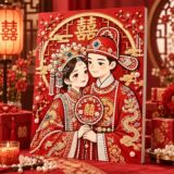 Свадебная жемчужная роспись diy материальный пакет ручной работы алмазная роспись свадебные счастливые персонажи большого размера новый китайский стиль свадебной комнаты подвесная живопись