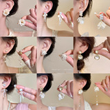 Универсальная подвеска с кисточкой, противомоскитная катушка, зажим для ушей, женские серьги-клипсы без пирсинга, легкие роскошные серьги высокого класса, ювелирные изделия для ушей