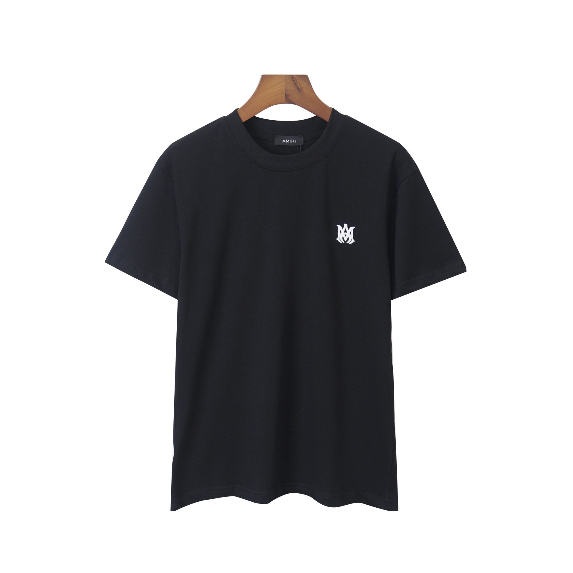 Cross-border high-version new fashion brand AMIRI embroidered small logo men and women couple short-sleeved loose casual T-shirt